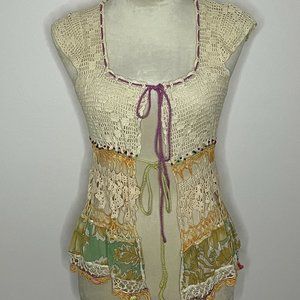 Free People Crochet Vest